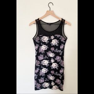 Floral fitted mini dress